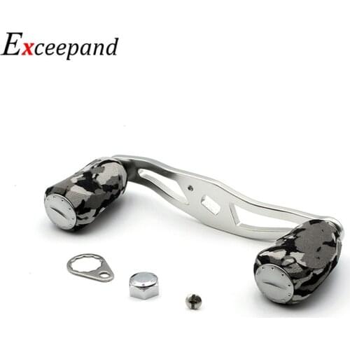 Exceepand 95mm CAMO Gray Knob Baitcasting Fishing Reel Handle for Abu Garcia Daiwa Baitcasting Reels for Fishing