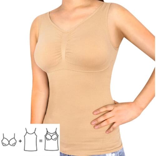Shaper Slim Up Lift Plus Size Bra Tank Top Women Body Shaper Removable Shaper Underwear Slimming Vest Corset Shapewear