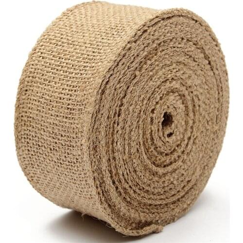 Multi Sizes Natural Jute Hessian Burlap Ribbon Rustic DIY Wedding Decorations Jute Burlap Wholesale Upholstery Supplies