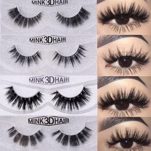 Mink Lashes 3D Mink Hair False Eyelashes 100% Cruelty Free Lashes Handmade Reusable Natural Long Thick Eyelash Extension Makeup