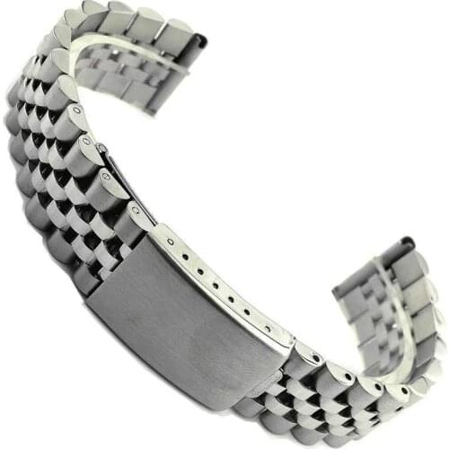 Solid Straight End Universal Strap For Rolex Five Beads Screw Links Clasp 20mm 22mm Stainless Steel Watch Band Bracelet
