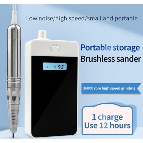 Rechargeable Pro Brushless Nail Drill 35000RPM Electric Manicure Nail Drill 36W Pedicure Brushless Motor Charging Nails Tool