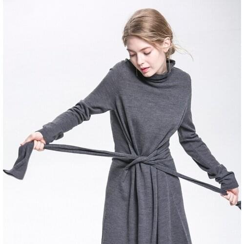 Sweater dress female winter turtleneck women long jumper warm knitted dresses Korean style winter dresses women 2018 KK2688 X