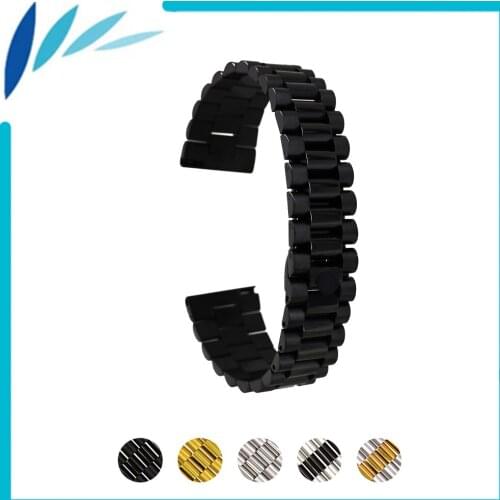 Stainless Steel Watch Band 22mm for Samsung Gear S3 Classic / Frontier Quick Release Strap Wrist Loop Belt Bracelet Black Silver