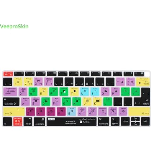 Silicone Laptop Keyboard Cover Skin Shortcut Hotkey for MacBook Newest Air 13" 2018 Release A1932 with Retina Display
