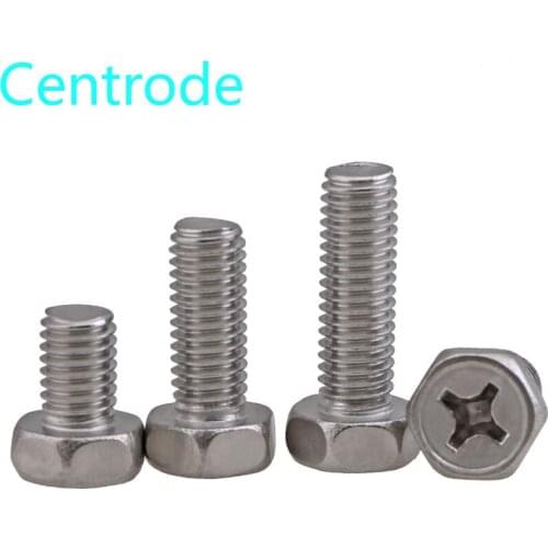 304 stainless steel cross-groove female hexagon-head screw GB292.2 M3M4M5 20pcs