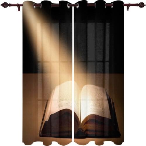 Living Room Curtains Book Text Shabby Sunshine Modern Home Decor Bathroom Kitchen Bedroom Balcony Floor Valance Curtains