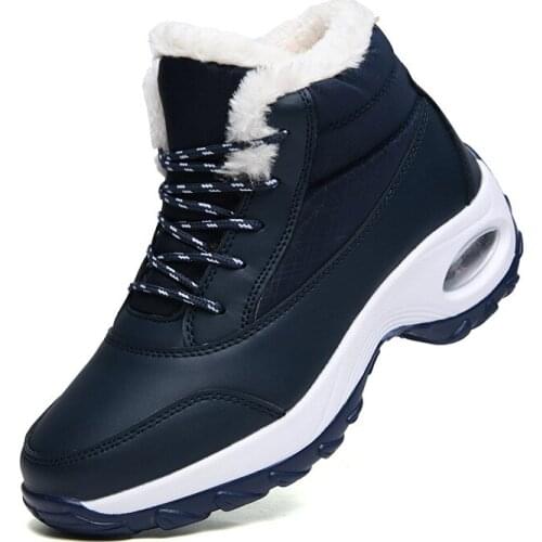 Women Snow Boots Warm Short Fur Plush Winter Ankle Boot Platform Ladies Suede Thick Bottom Shoes Female Comfort Short Boots