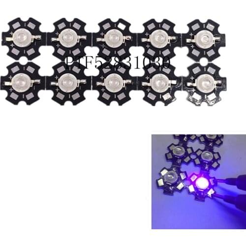 10-100pcs 1W 3W Warm / White/blue/ Royal Blue red/green/yellow/660nm UV Violet RGB High Power LED Chip Light with PCB or not pcb