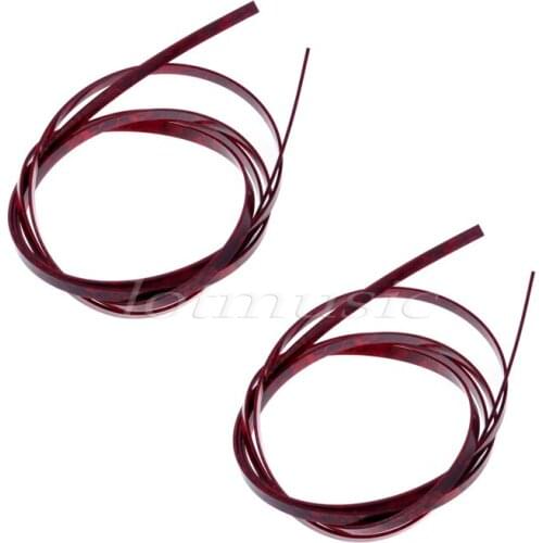 2Pcs Great Red pearl Celluloid Guitar Binding Purfling Strip 0.24inch(6mm width)