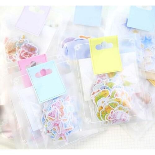 60Pcs/ Pack Kawaii Stickers Fresh Watercolor Cartoon Animal Love Hand Account Diary DIY Photo Album Decoration Pvc Sticker Pack