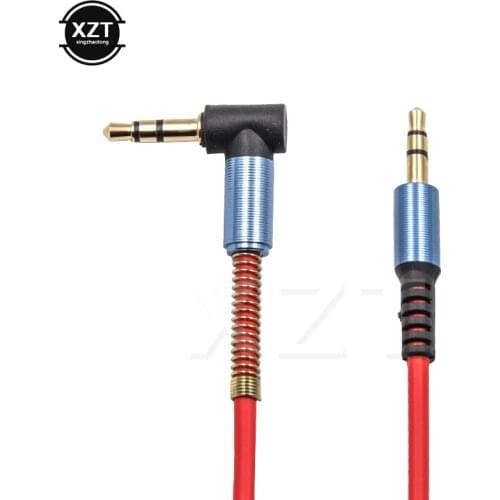 3.5mm Audio Cable Jack Elbow Male to Male Stereo Headphone Car Speaker Aux Audio Extension Cable for iphone Xiaomi