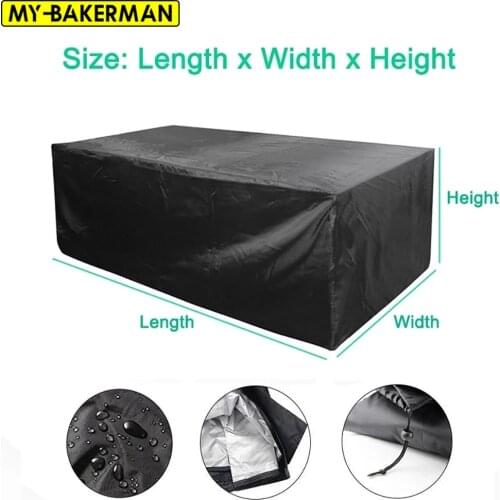 Large Size Waterproof cover outdoor patio garden furniture cover rain and snow chair cover sofa table and chair dust cover