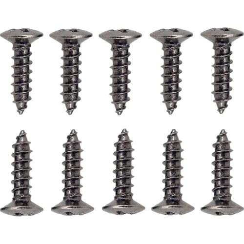Guitar BLACK Pickguard Mounting Screws - Package Of 50, 3mm Shaft 1/2" Long