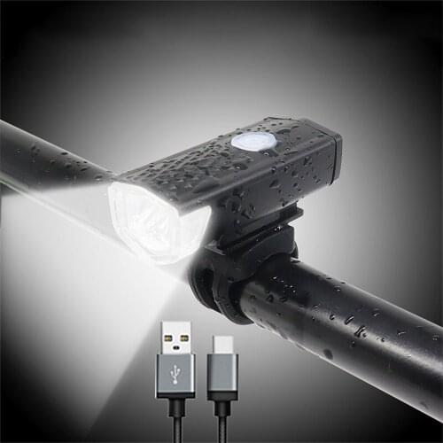 Bike Bicycle Light USB Rechargeable 300 Lumens 3 Mode Bicycle Lamp Front Headlight Flashlight Bicycle Light Bicycle Accessories