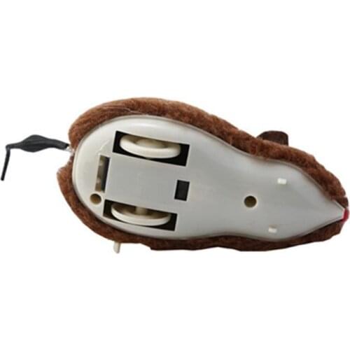 Hot Creative Funny Clockwork Spring Power Plush Mouse Toy Multi Color Mechanical Motion Rat Pet Accessories Cat Dog Playing Toy