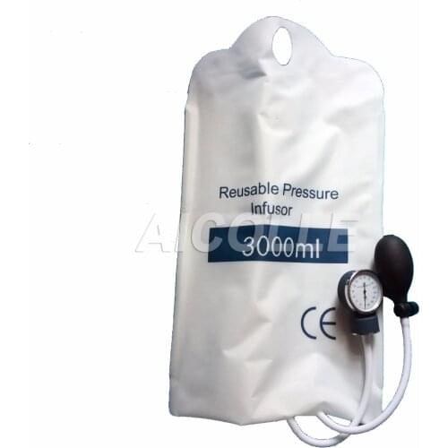 Infusion pump pressure bag 3000ml with gauge and hand pump ball