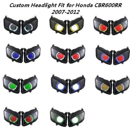 Motorcycle Custom Headlight HID Projector Fully Assembled Head Lamp Fit For Honda CBR600RR 2007 2008 2009 2010 2011 2012