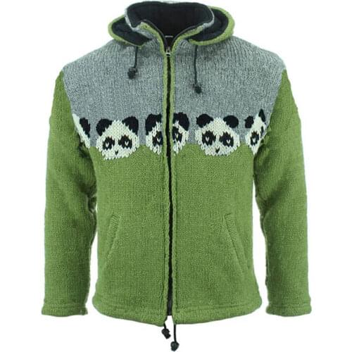 Mens Jumpers Sweaters 2021 Autumn Winter Casual Zipper Hooded Sweater Men Full Sleeve Print Knitted Cardigan Men Oversized Coat