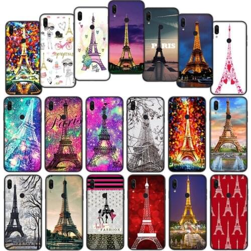 Paris Eiffel Tower Drawing Soft Cover Case for Xiaomi Redmi Note 6 10 9T K40 CC9 CC9E Pro Max