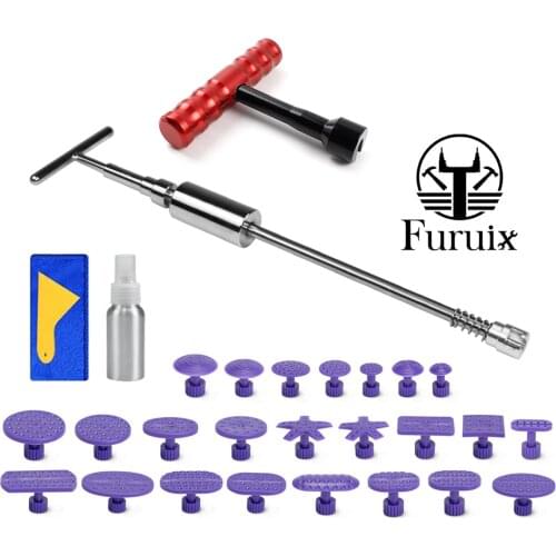 Car Paintless Dent Repair Removal Kits Tools Hammer T-Bar Glue Puller Dent Repair Kit