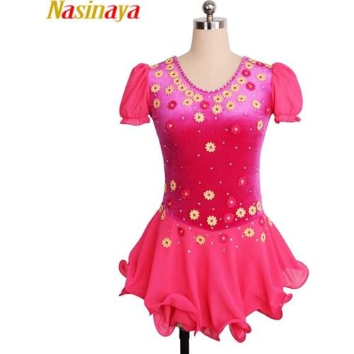 Nasinaya Figure Skating Dress Customized Competition Ice Skating Skirt for Girl Women Kids Patinaje Gymnastics Performance 126