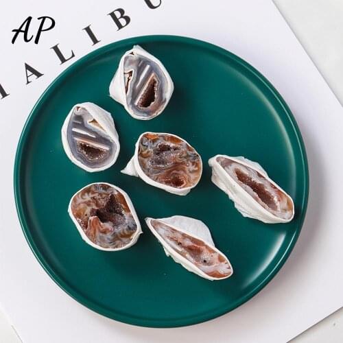 1 Pair Natural Crystal Clear Quartz Cluster White Agate Cave Mineral Stone For DIY Jewelry Making Reiki loversGems