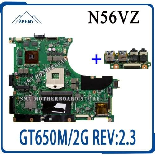 Send board+N56VZ Motherboard GT650M/2G REV:2.3 For Asus N56VM N56VJ N56VB laptop Motherboard N56VZ Mainboard N56VZ Motherboard