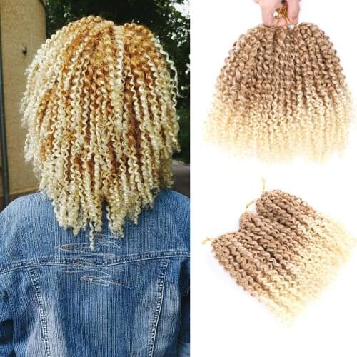 DAIRESS 8" Marlybob Kinky Curl Crochet Hair Extensions Crochet Braids 3pcs/Lot Marlybob Crochet Hair Jerry Curl Braiding Hair