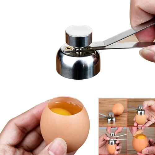 New Practical Metal Egg Scissors Egg Topper Cutter Shell Opener Stainless Steel Boiled Raw Egg Open Creative Kitchen Tools Set