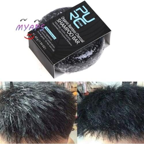 Soap Hair Darkening Shampoo Bar Repair Gray White Hair Color Dye Face Hair Body Shampoo 55g Natural Organic Hair Conditioner