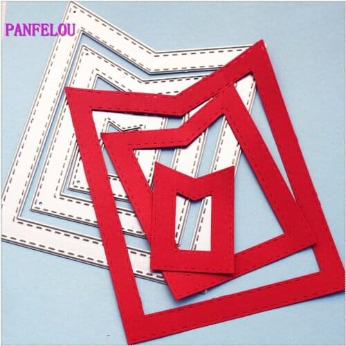 PANFELOU Metal craft square combination paper die cutting dies for Scrapbooking/DIY Easter wedding Halloween cards