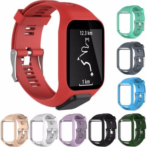 Silicone Watchband Frame Replacement Smart Watch Strap for TomTom Adventurer Runner 2 Golfer 2 Spark Spark3 Runner2 music Cardio
