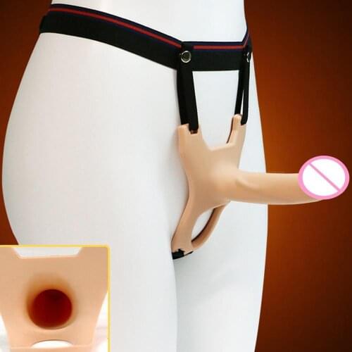 OLO Hollow Dildo Pants Penis Sleeve Enlarger Extender Strapon Harness for Men Strap on Realistic Belt Sex Toys for Gay