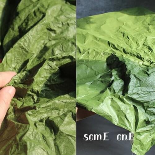 Green Soft Tyvek Washing Breathe Paper Waterproof DIY Patches Background Decor Bags Wallet Coat Clothes Designer Fabric