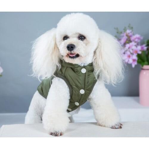 Warm Dog Clothes Thick Padded Comfortable Winter Pet Jacket Reflective Safety Puppy Vest Dog Costume