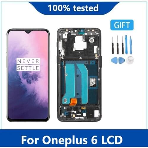 6.28"Original OLED For OnePlus 6 One Plus 6 LCD Display Screen Touch Panel Digitizer Replacement For OnePlus Six LCD With Frame