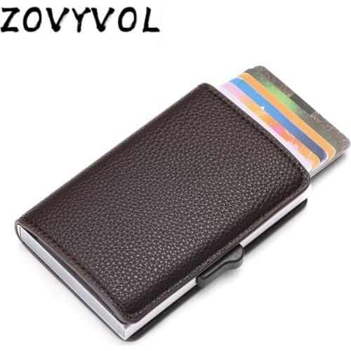 ZOVYVOL New Style RFID Card Holder And Minimalist Wallet Metal Men Women Single Box Aluminium Blocking Holder for Cards