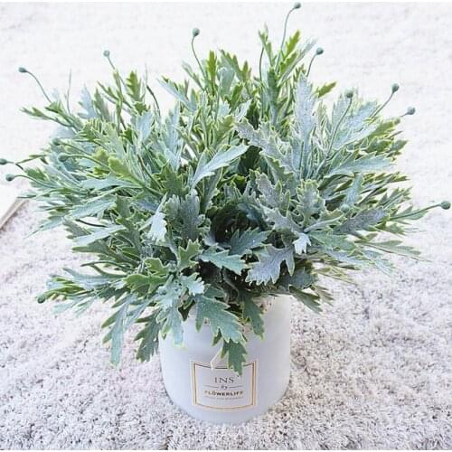 1PCS Lagomorpha Leaf Artificial Flower Fake Plant Wall Vase for Home Wedding Photography Decoration Christmas Wreath Material