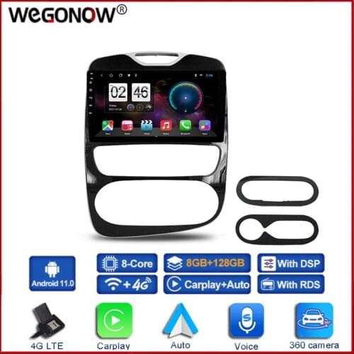 360 Panoramic Camera CanBus 6G+128G Android 10.0 Car DVD Player GPS WIFI Bluetooth 5.0 RDS Radio For Renault Clio 4 2016 - 2019