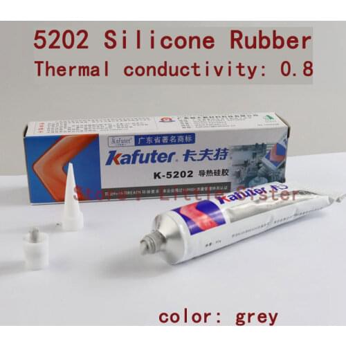 Free shipping 2pcs Kafuter K-5202 80g Heatsink CPU Thermal Conductive Silicon Paste Glue Adhesive Silicon Rubber insulation Gel