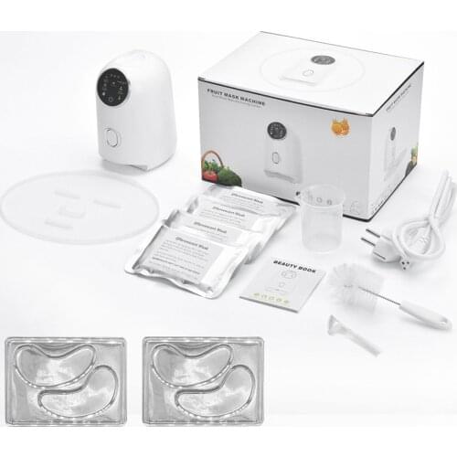 Freeshipping DIY Auto Fruit Face Mask Maker + 2pcs Eye Patch Mold SPA Facial Mask Machine Smart Touch Screen Facial Mask Device