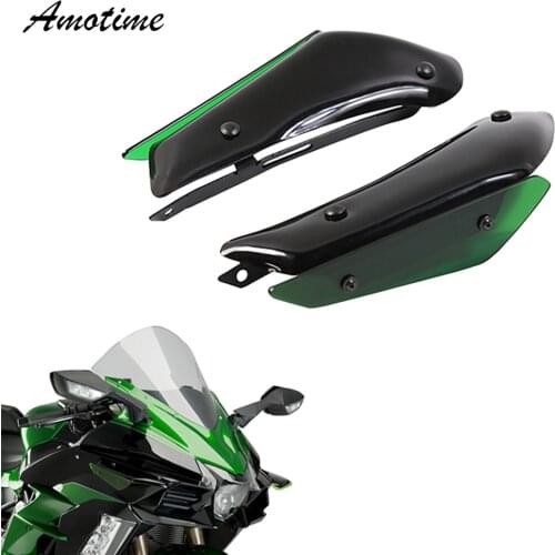 For KAWASAKI NINJA H2 H2R Motorcycle Fairing Parts Aerodynamic Wing Kit Fixed Winglet Fairing Wing