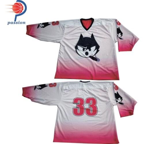MOQ 5pcs Popular Printing Custom Ice Hockey Jersey Sublimation For Youth