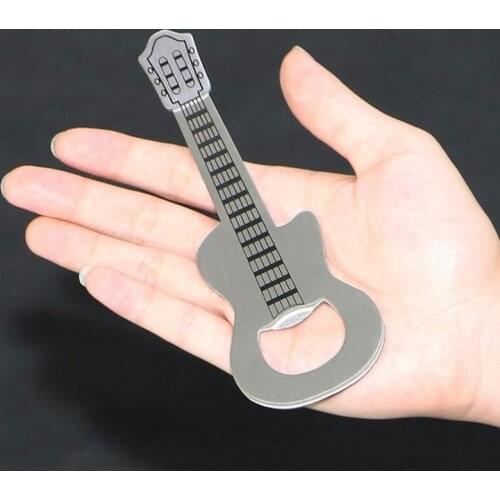 100pcs Stainless steel Gadgets Bottle Opener Guitar Type Beer Openers Barware Bar Tools NO400