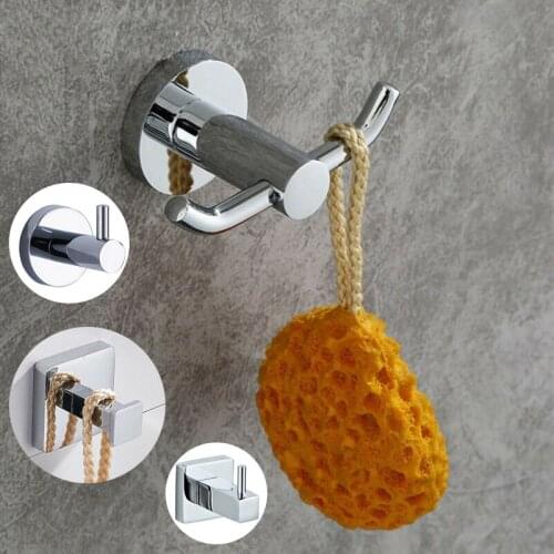 Towel Robe Shine High Accessories Chrome Hanger Wall Holder Bathroom Coat Hook