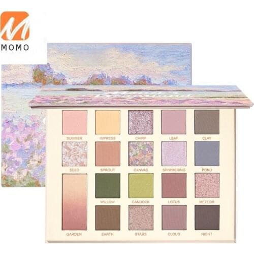 Oil Painting Plate Summer Yuan Ye 20 Colors Eye Shadow Plate Shimmer Matte Thin and Glittering
