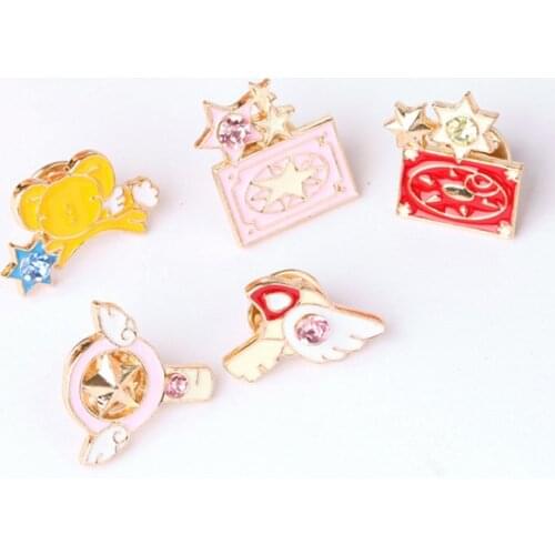 Kpop Magic Wand Metal Brooches Magic Girl Badges Clothes Collar Lapel Pin Bag Button Women Men Jewelry Decoration Gifts For Kids