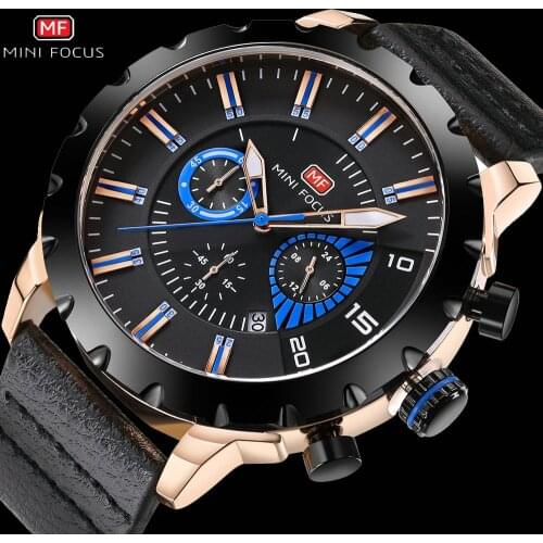 MINI FOCUS 2019 Fashion Sport Watch Men Chronograph Quartz Mens Watches Top Brand Luxury Calendar Waterproof Relogio Masculino