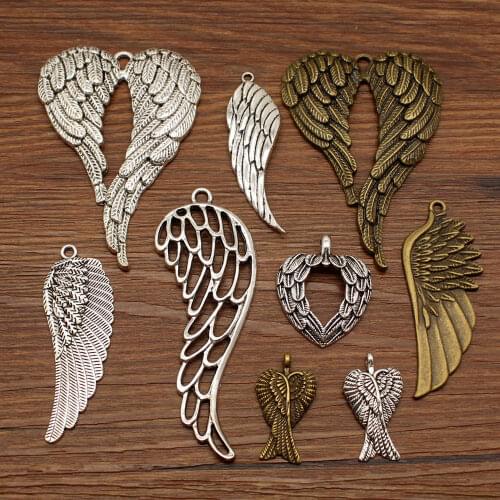 Fashion 2pcs Big Wings Connectors Charms Making Diy Handmade Finding Jewelry